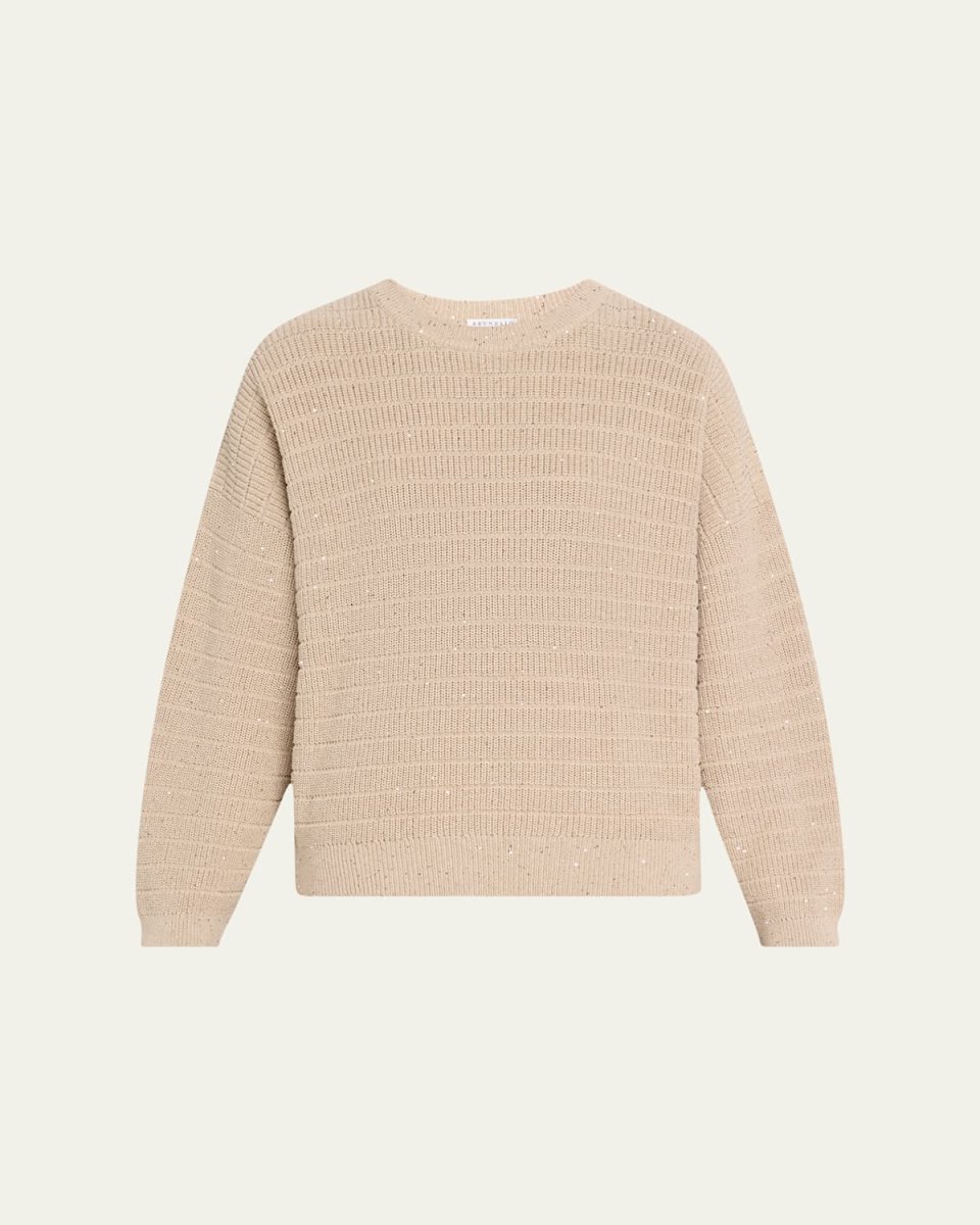 Sequined English Rib Sweat